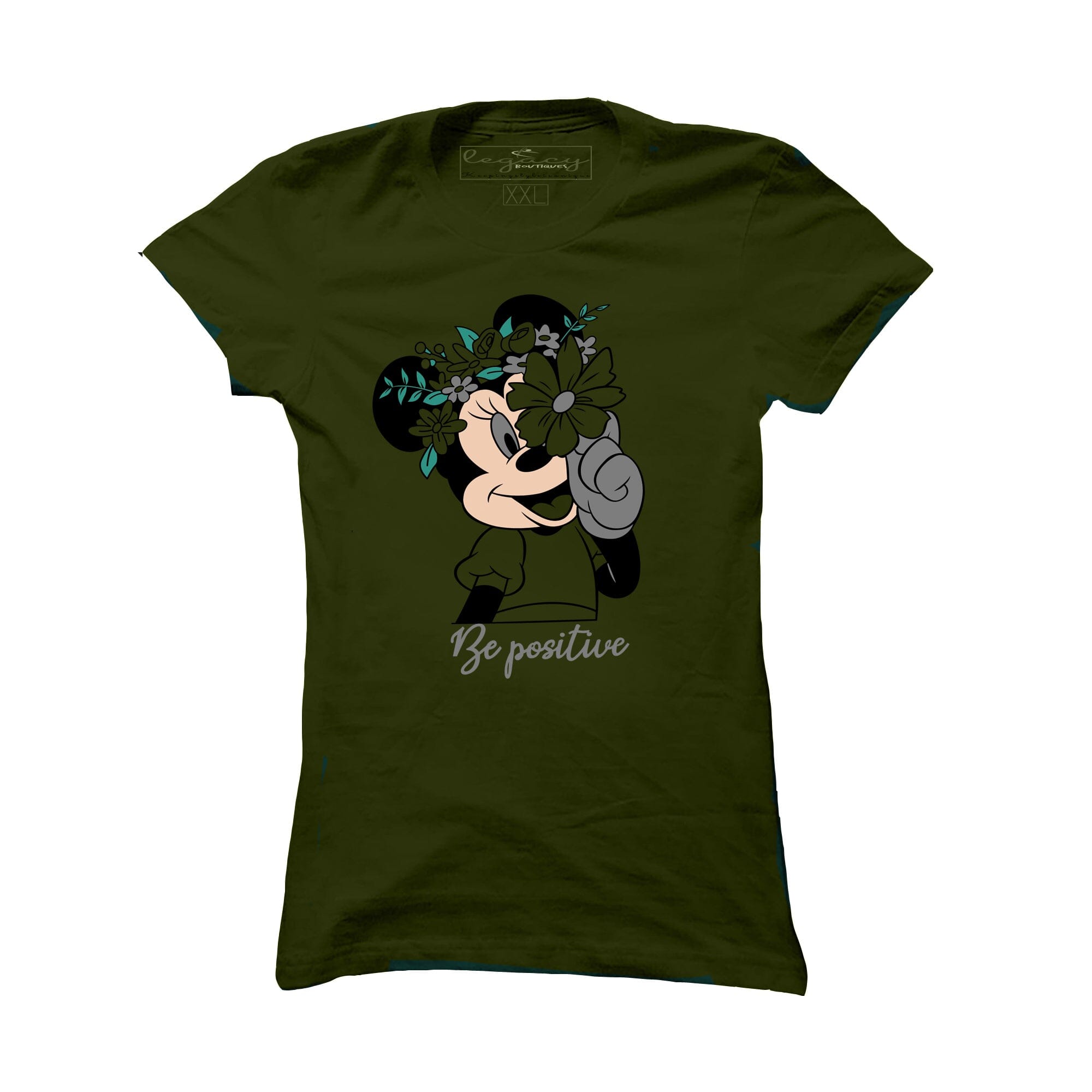 Ladies Short Sleeve cotton T-Shirt Olive Legacy Boutiques Legacy Boutiques