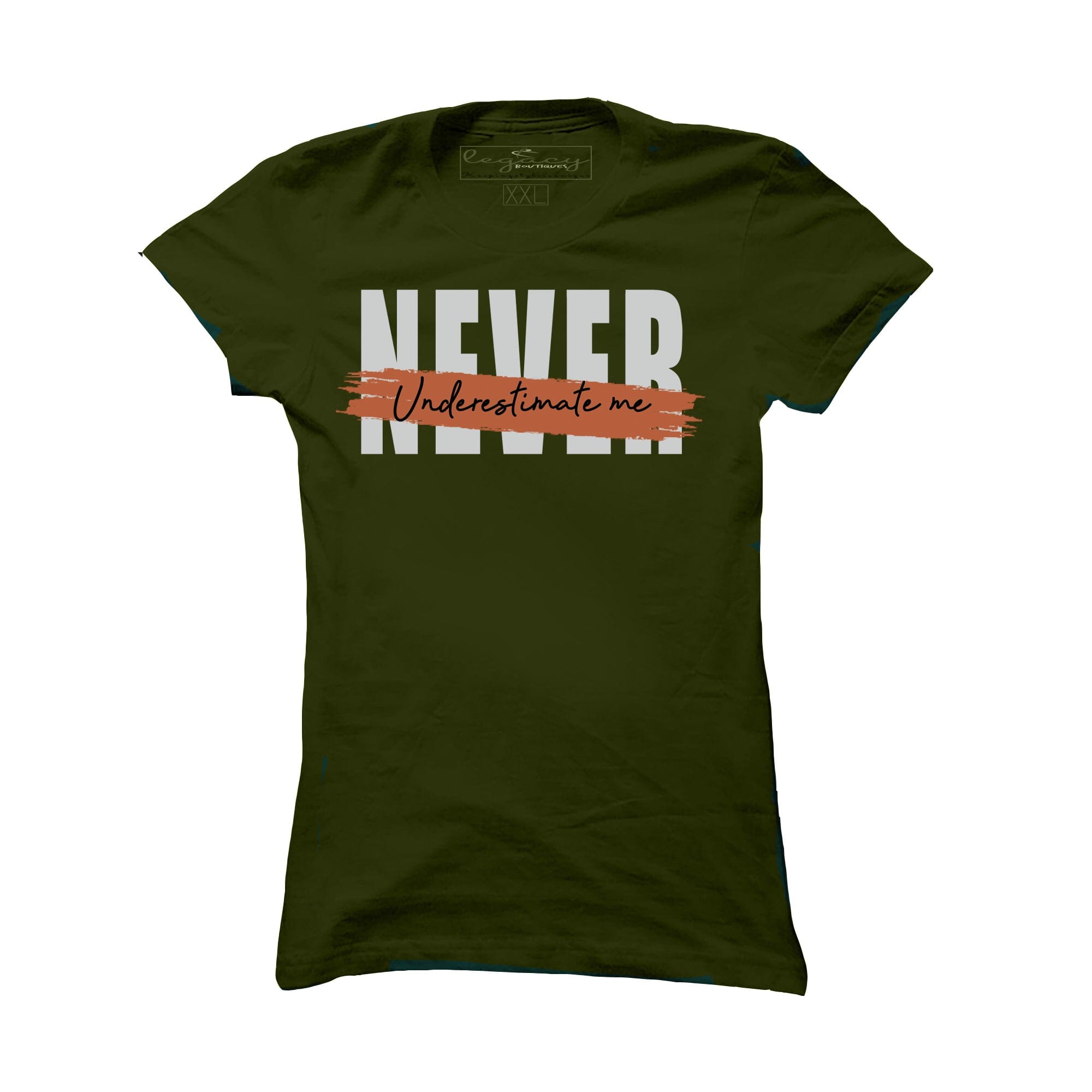 Ladies Short Sleeve cotton T-Shirt Olive Legacy Boutiques Legacy Boutiques
