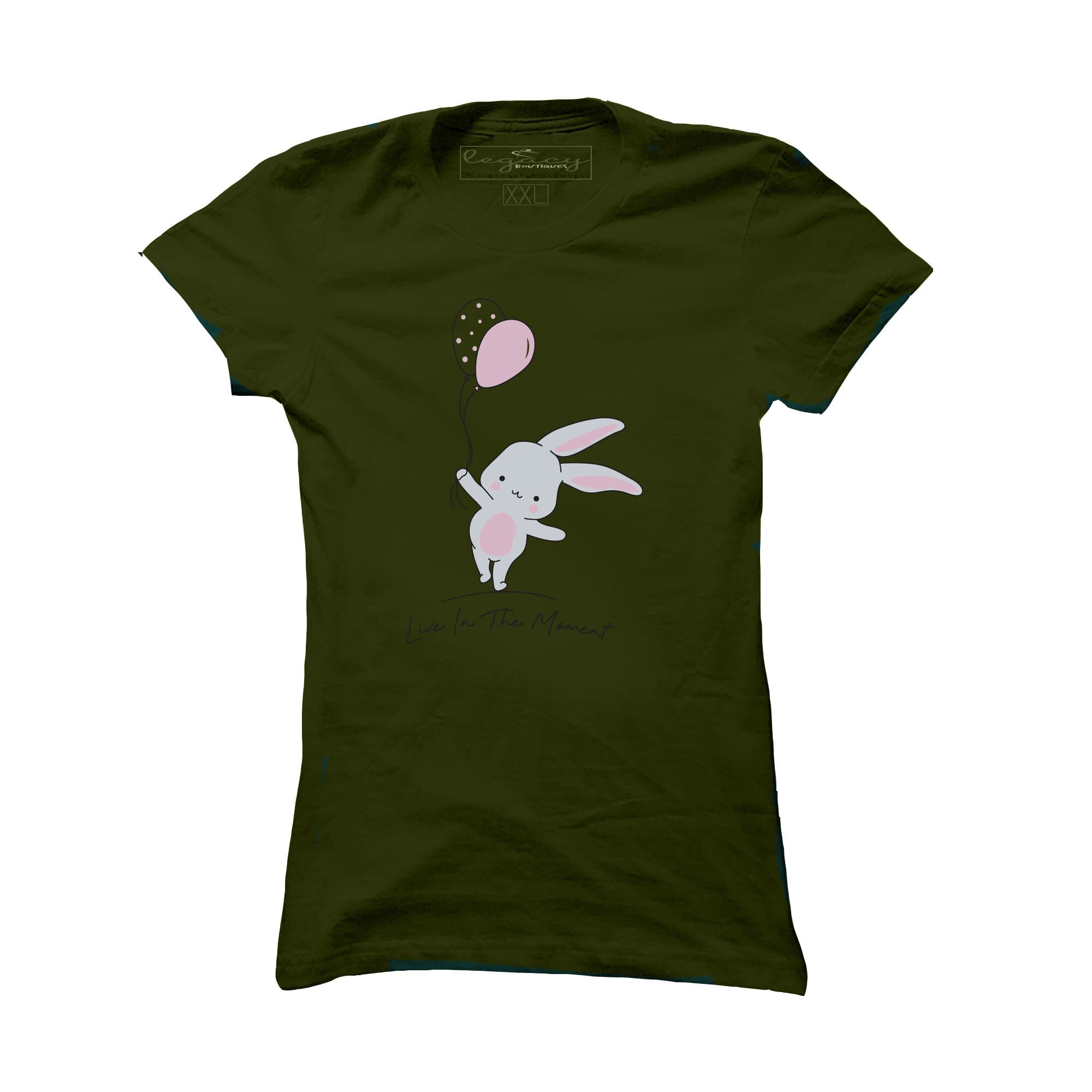 Ladies Short Sleeve cotton T-Shirt Olive Legacy Boutiques Legacy Boutiques