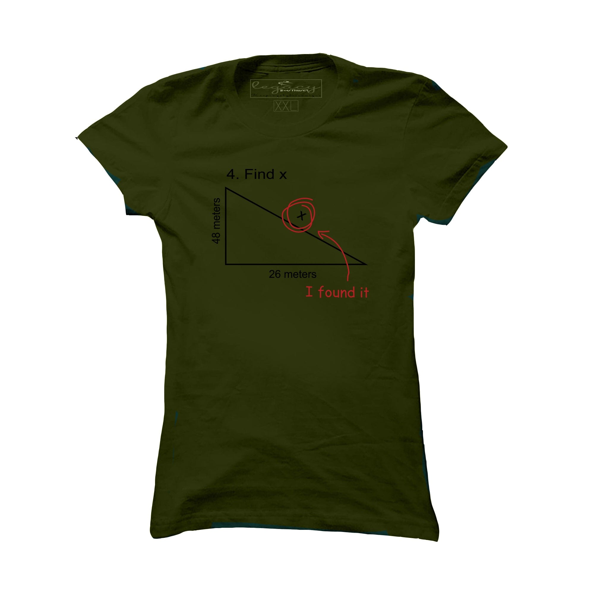 Ladies Short Sleeve cotton T-Shirt Olive Legacy Boutiques Legacy Boutiques