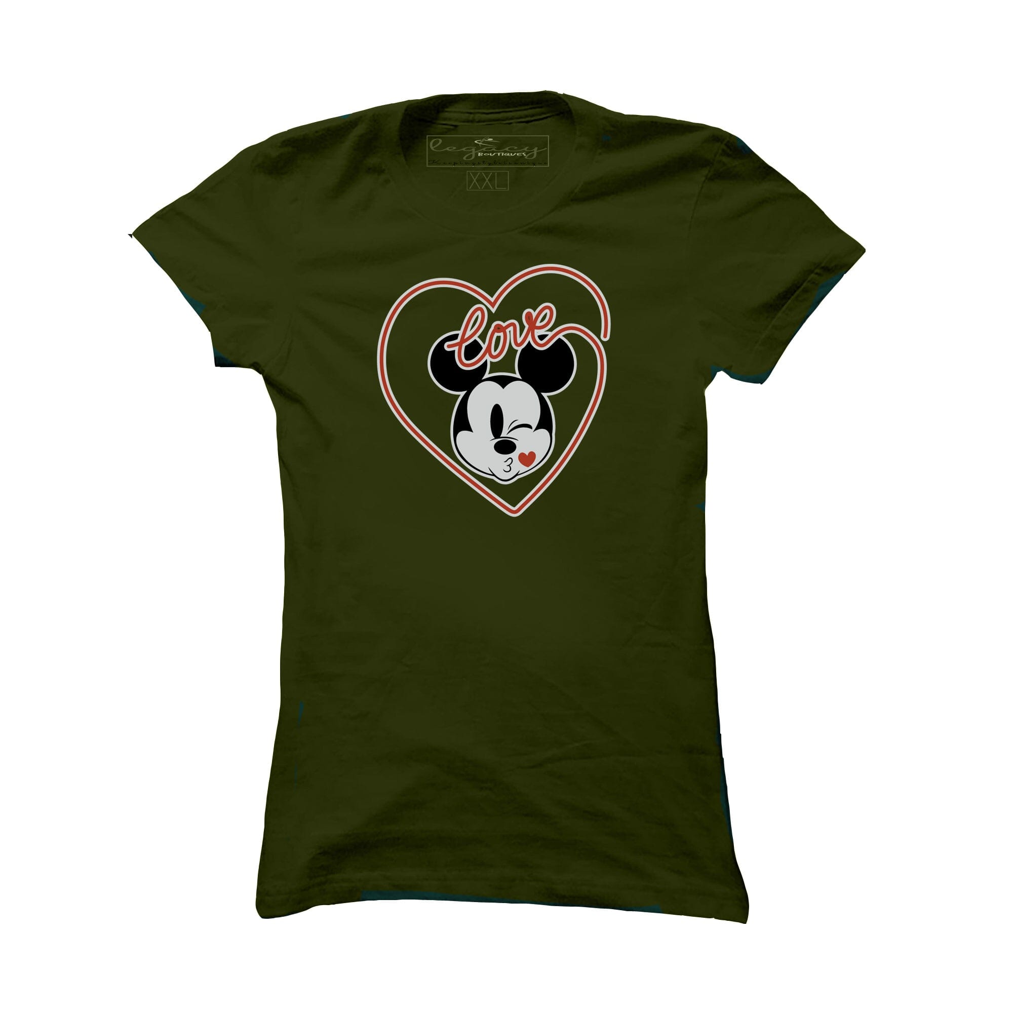 Ladies Short Sleeve cotton T-Shirt Olive Legacy Boutiques Legacy Boutiques