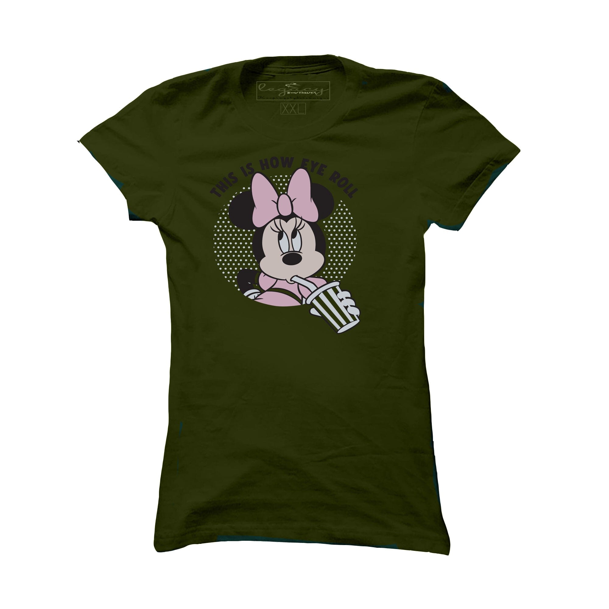 Ladies Short Sleeve cotton T-Shirt Olive Legacy Boutiques Legacy Boutiques