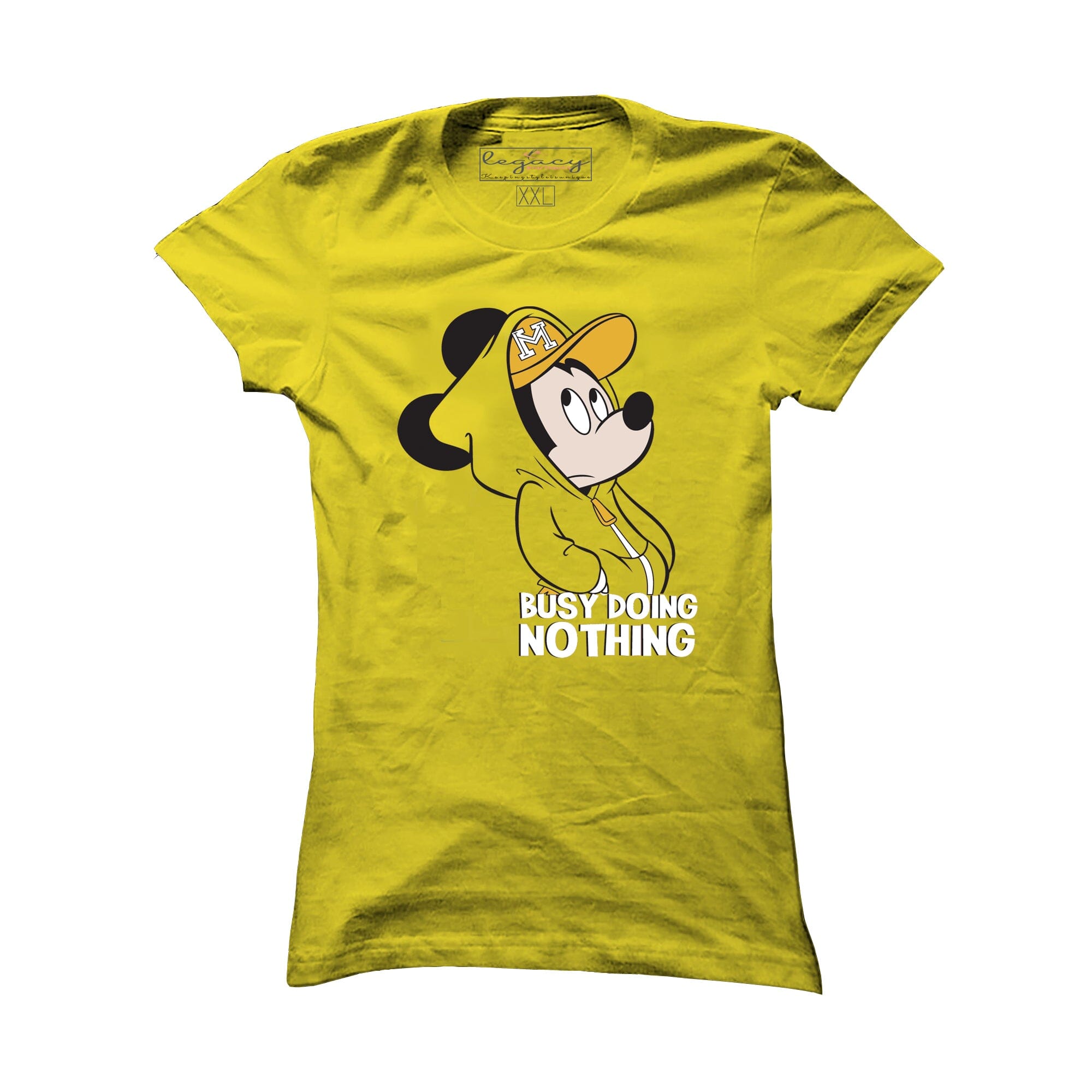 Ladies Short Sleeve cotton T-Shirt Yellow Legacy Boutiques Legacy Boutiques