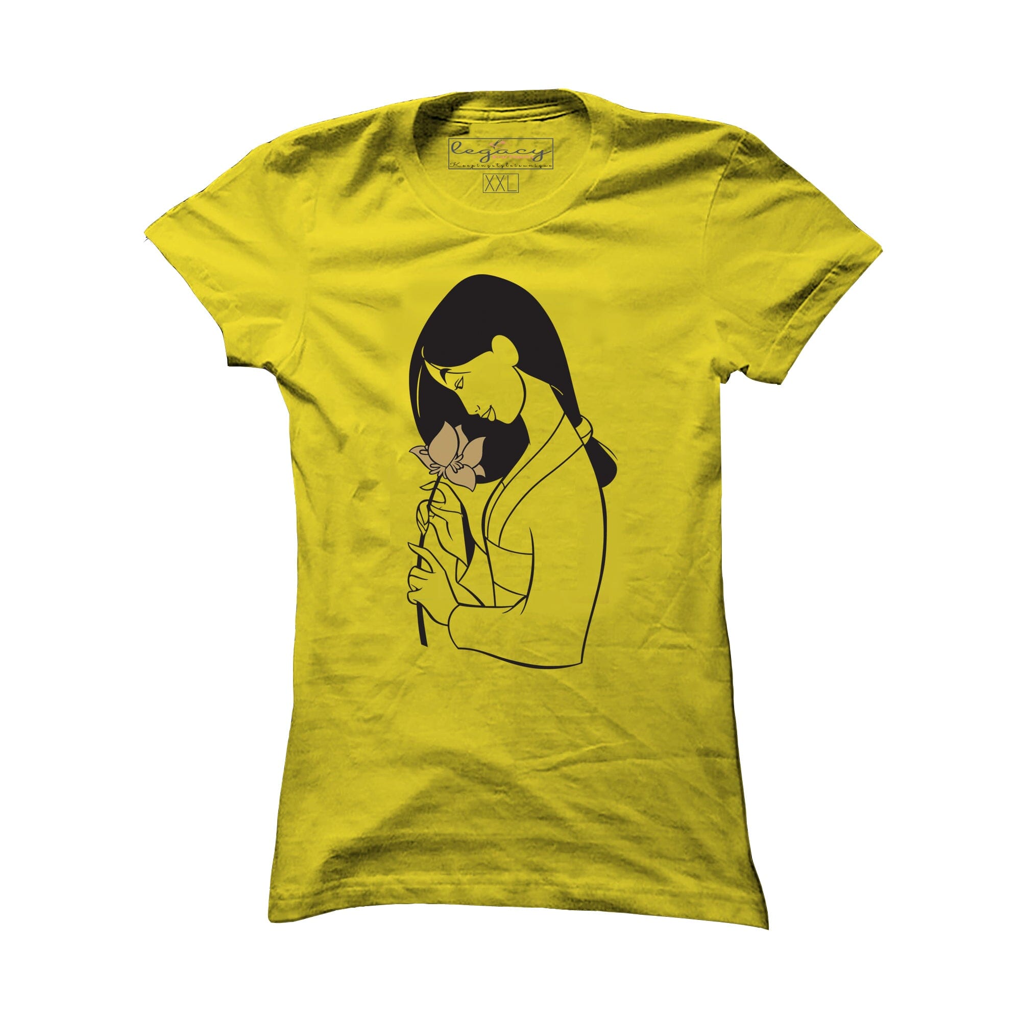 Ladies Short Sleeve cotton T-Shirt Yellow Legacy Boutiques Legacy Boutiques
