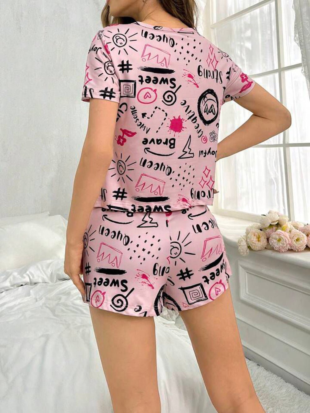 Letter & Crown Print PJ Set | Dhaka Legacy Boutiques Legacy Boutiques