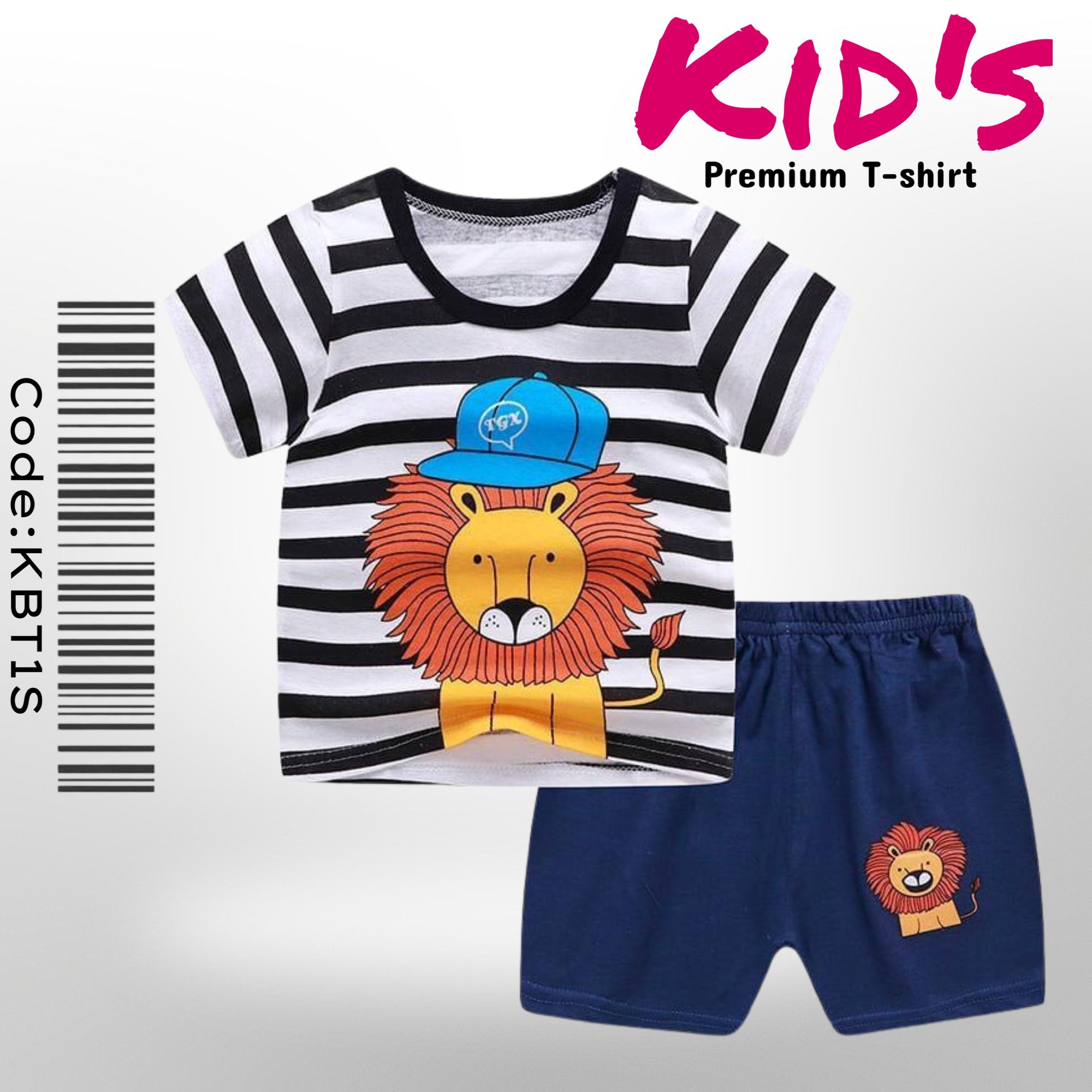 Lion Strip Print Baby & Kids Super Comfortable T-shirt Legacy Boutiques Legacy Boutiques