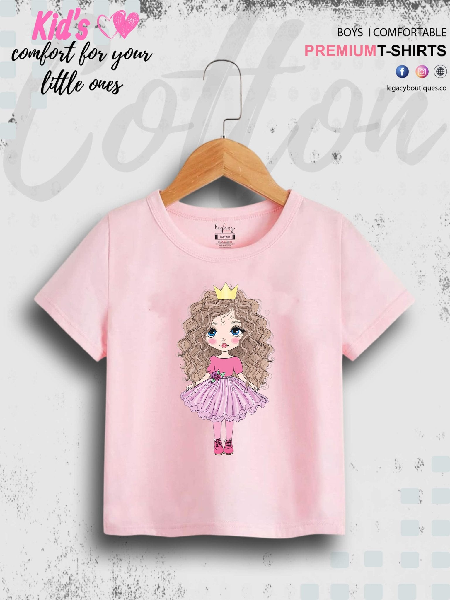 Little Doll Girl Printed Children Girls T-Shirt In Lowest Price Only In Dhaka Legacy Boutiques Legacy Boutiques