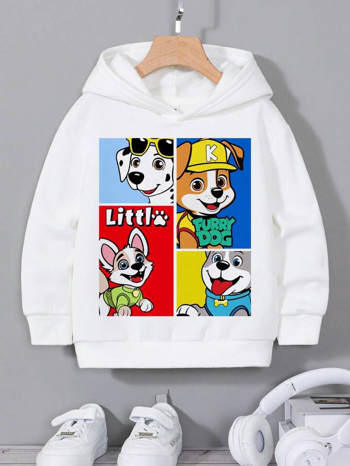Little Furry Dog Cartoon Printed Kids Boys and Girls Hoodie Legacy Boutiques Dhaka Legacy Boutiques Legacy Boutiques