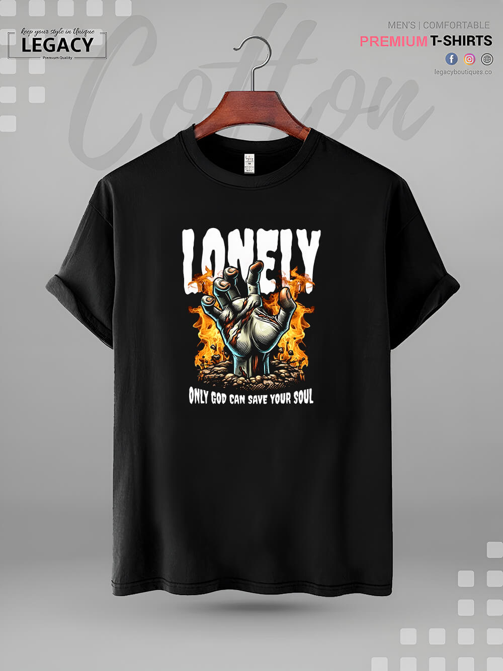 Lonely Only God Can Save Your Soul High Quality Men&