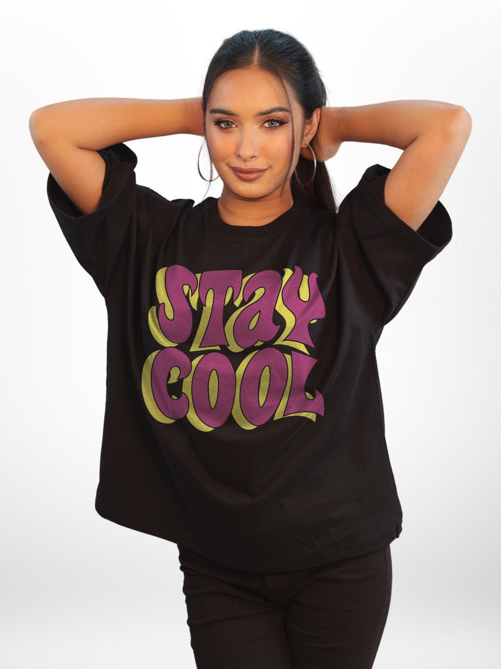 Looney Tunes: Bunny Stay Cool Graphic Printed Womens Drop Shoulder T-shirt Legacy Boutiques Dhaka Legacy Boutiques Legacy Boutiques