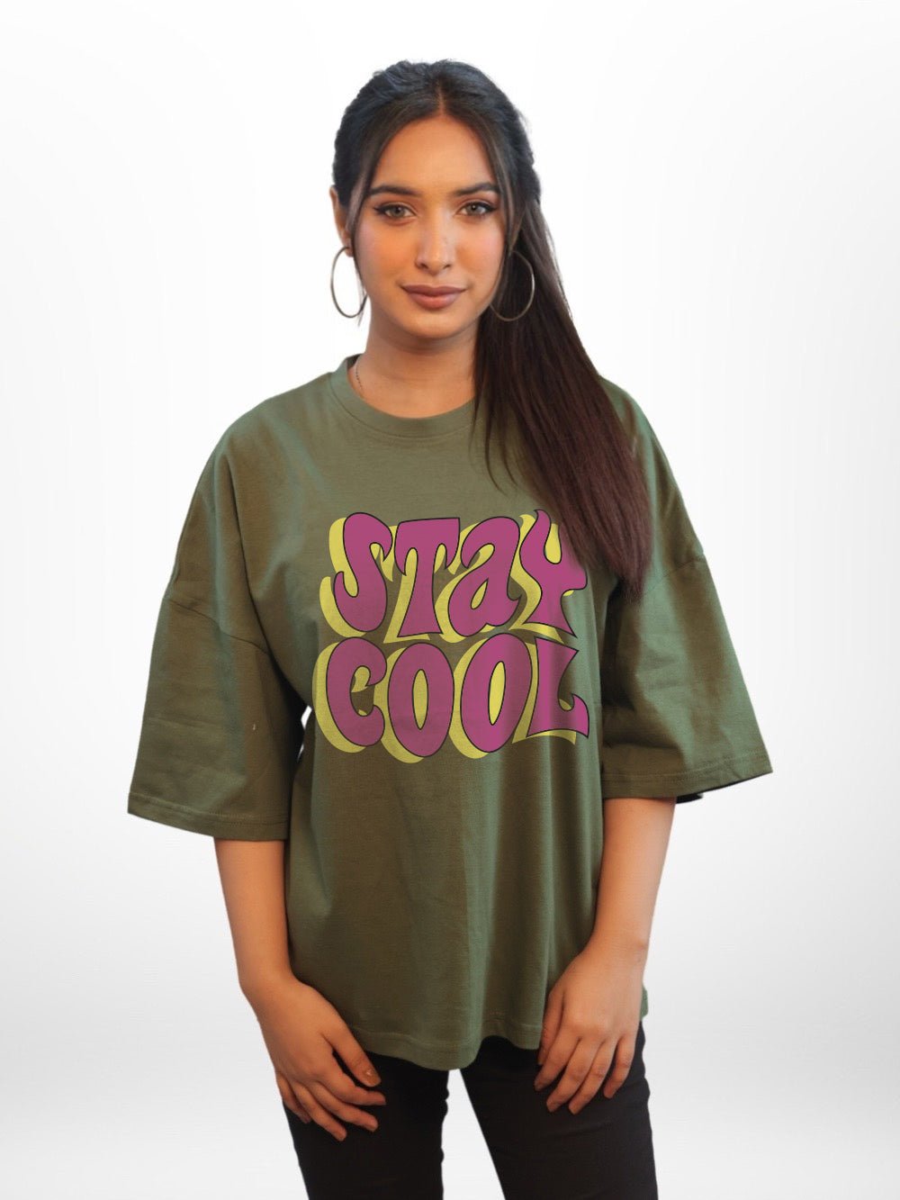 Looney Tunes: Bunny Stay Cool Graphic Printed Womens Drop Shoulder T-shirt Legacy Boutiques Dhaka Legacy Boutiques Legacy Boutiques