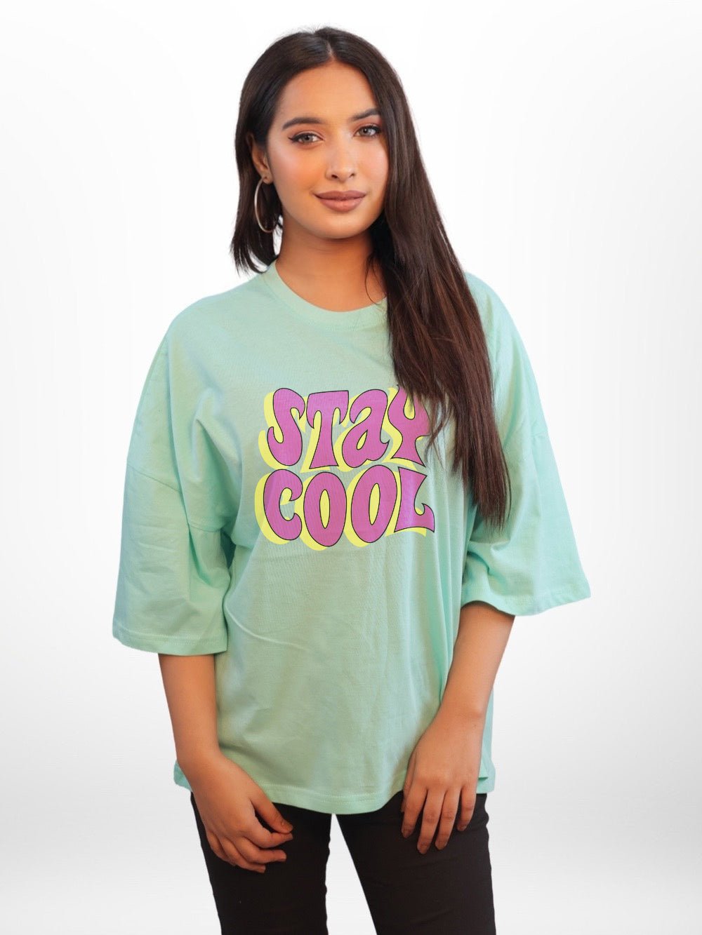 Looney Tunes: Bunny Stay Cool Graphic Printed Womens Drop Shoulder T-shirt Legacy Boutiques Dhaka Legacy Boutiques Legacy Boutiques