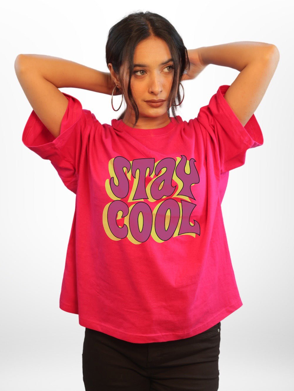 Looney Tunes: Bunny Stay Cool Graphic Printed Womens Drop Shoulder T-shirt Legacy Boutiques Dhaka Legacy Boutiques Legacy Boutiques
