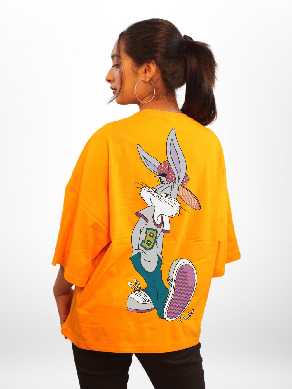 Looney Tunes: Bunny Stay Cool Graphic Printed Womens Drop Shoulder T-shirt Legacy Boutiques Dhaka Legacy Boutiques Legacy Boutiques