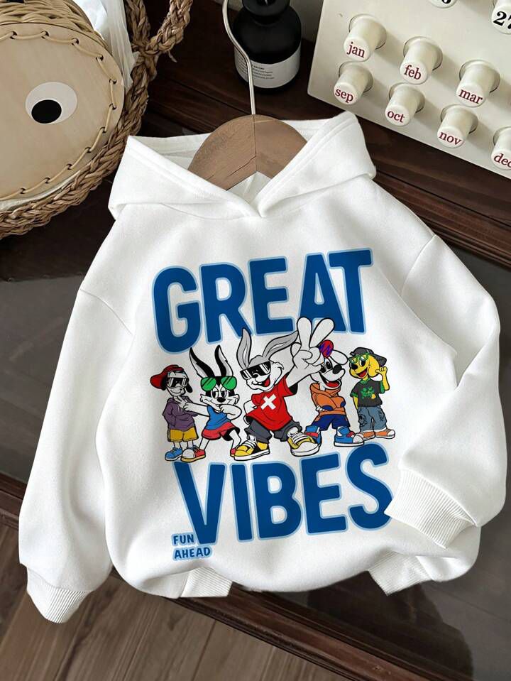 Looney Tunes Cartoon Great Vibes Printed Kids Hoodie For Boys Girls in Dhaka Legacy Boutiques Legacy Boutiques