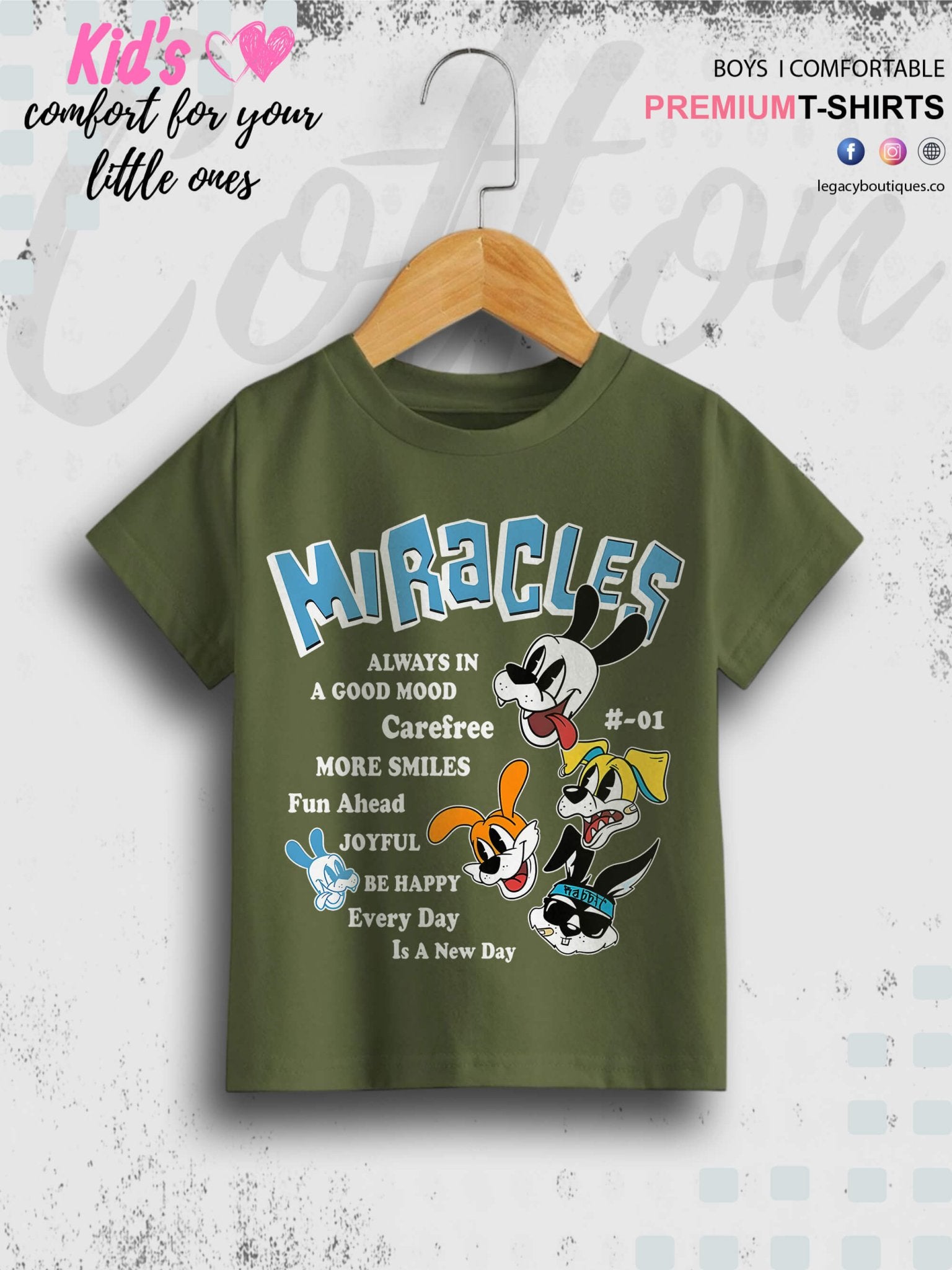 Looney Tunes Cartoon Printed Short Sleeve T-Shirt For Boys in Chittagong Legacy Boutiques Legacy Boutiques