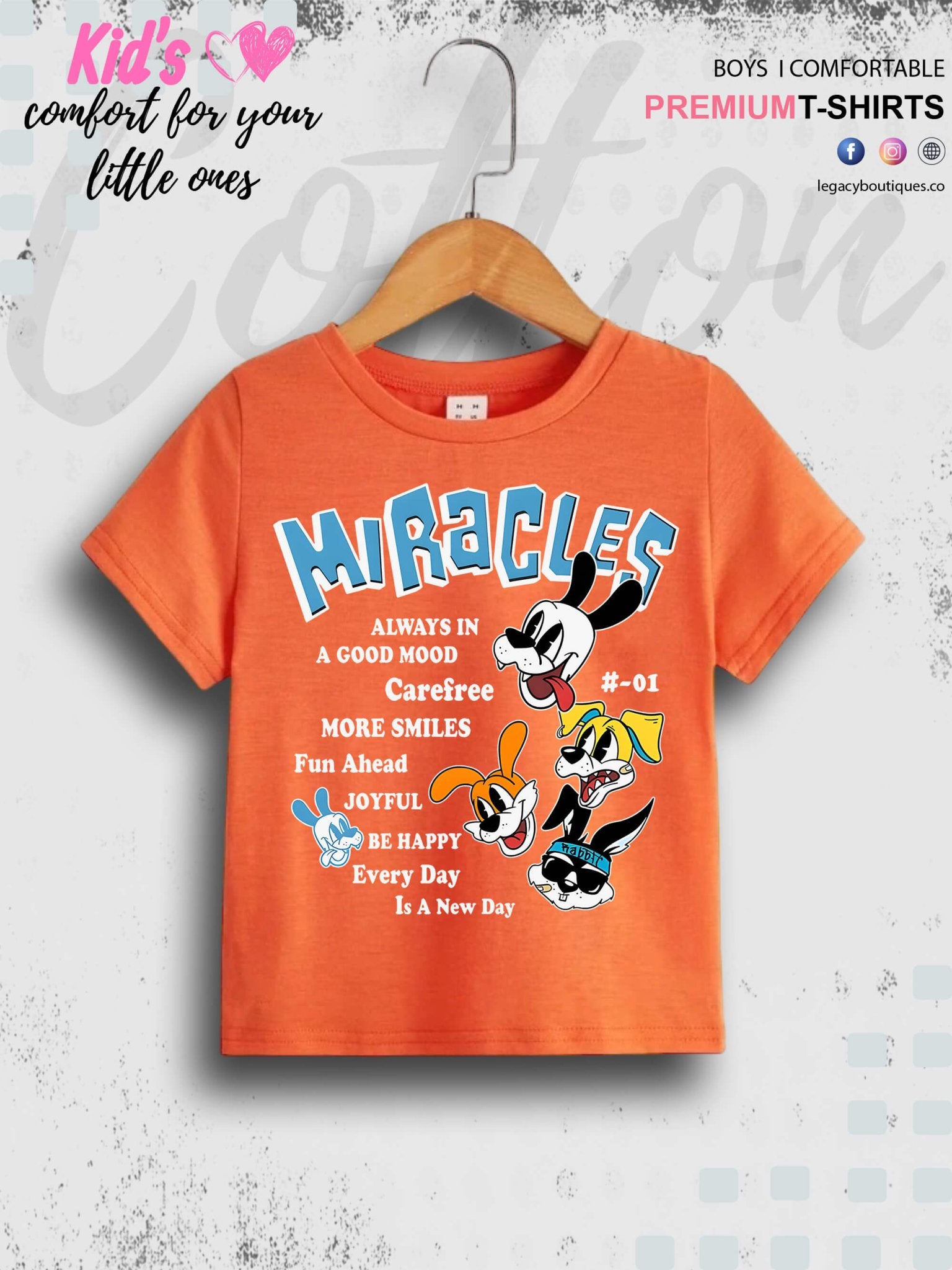 Looney Tunes Cartoon Printed Short Sleeve T-Shirt For Boys in Chittagong Legacy Boutiques Legacy Boutiques
