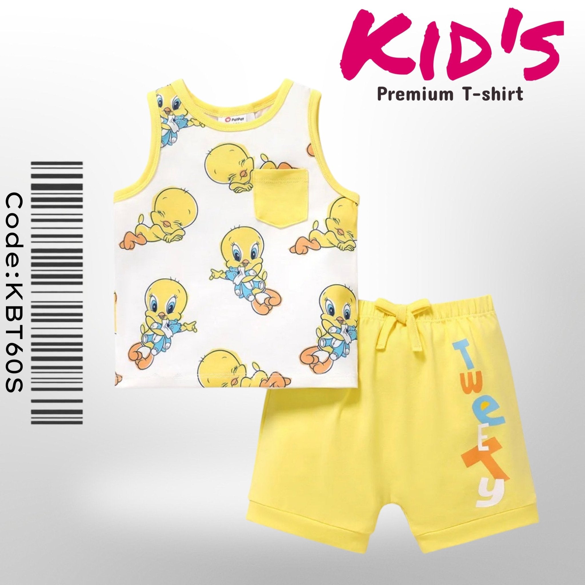 Looney Tunes Kids 2pcs Allover Cartoon Print Naia Tank Top and Cotton Shorts Set Legacy Boutiques Legacy Boutiques