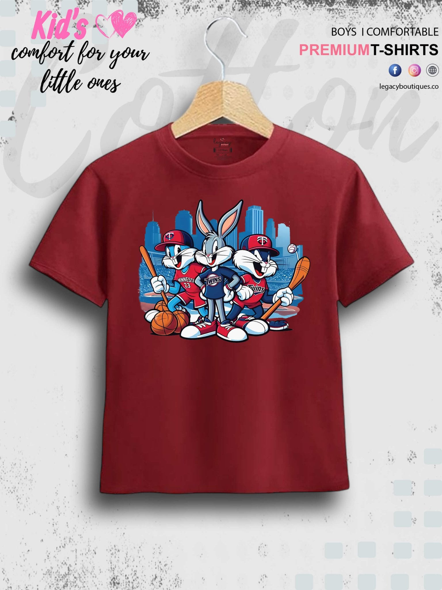 Looney Tunes Mini Bugs Bunny Cartoon Printed Casual T-Shirt For Baby Girls In Lowest Price Only In Dhaka Legacy Boutiques Legacy Boutiques