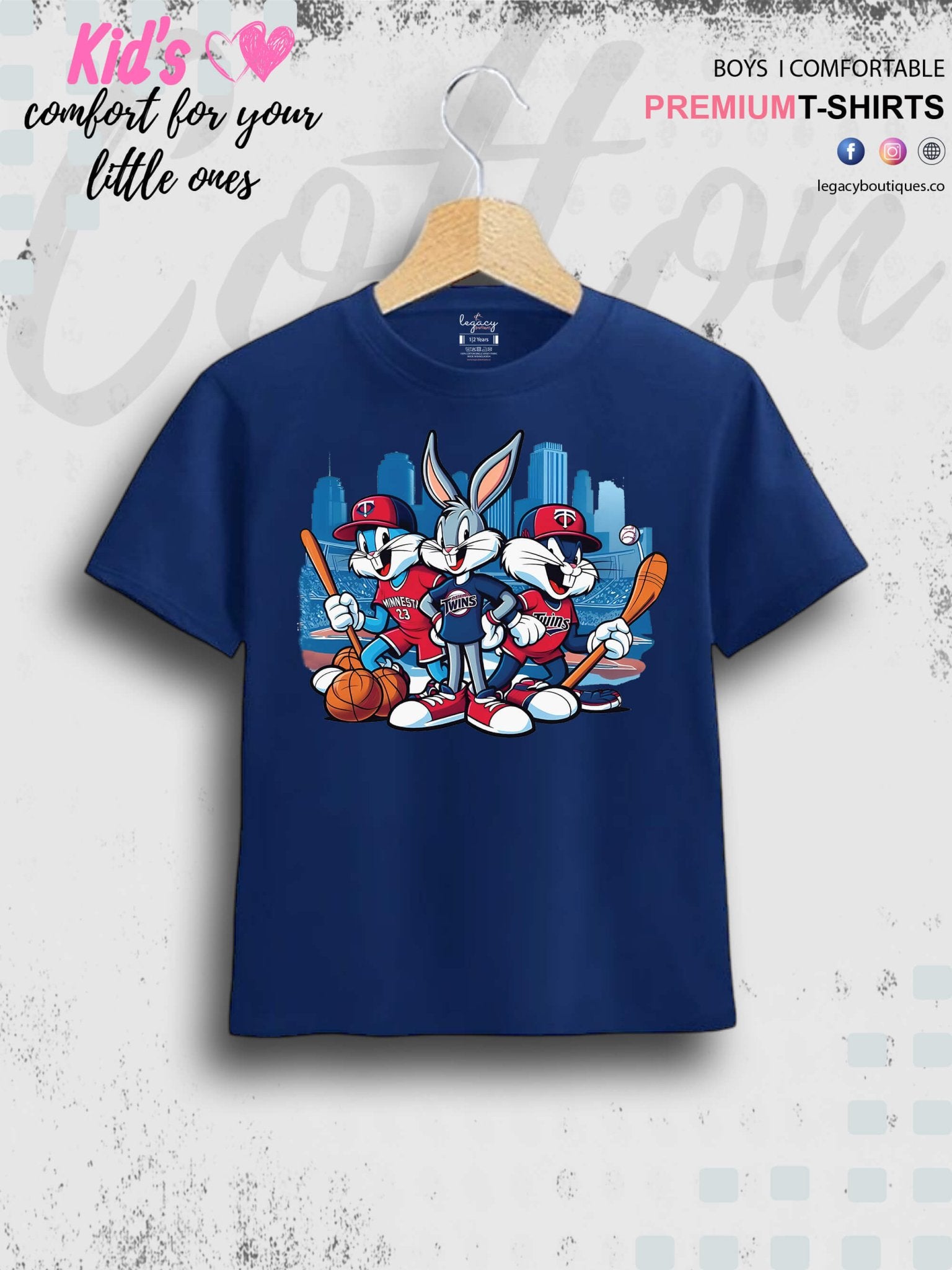 Looney Tunes Mini Bugs Bunny Cartoon Printed Casual T-Shirt For Baby Girls In Lowest Price Only In Dhaka Legacy Boutiques Legacy Boutiques