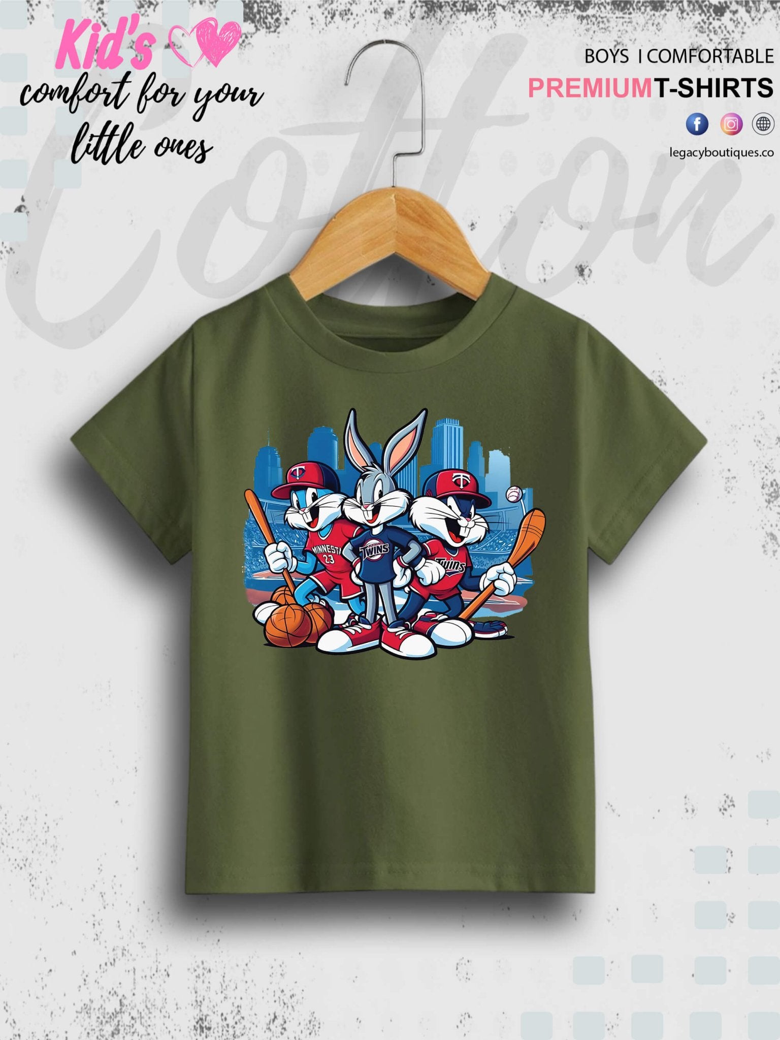 Looney Tunes Mini Bugs Bunny Cartoon Printed Casual T-Shirt For Baby Girls In Lowest Price Only In Dhaka Legacy Boutiques Legacy Boutiques
