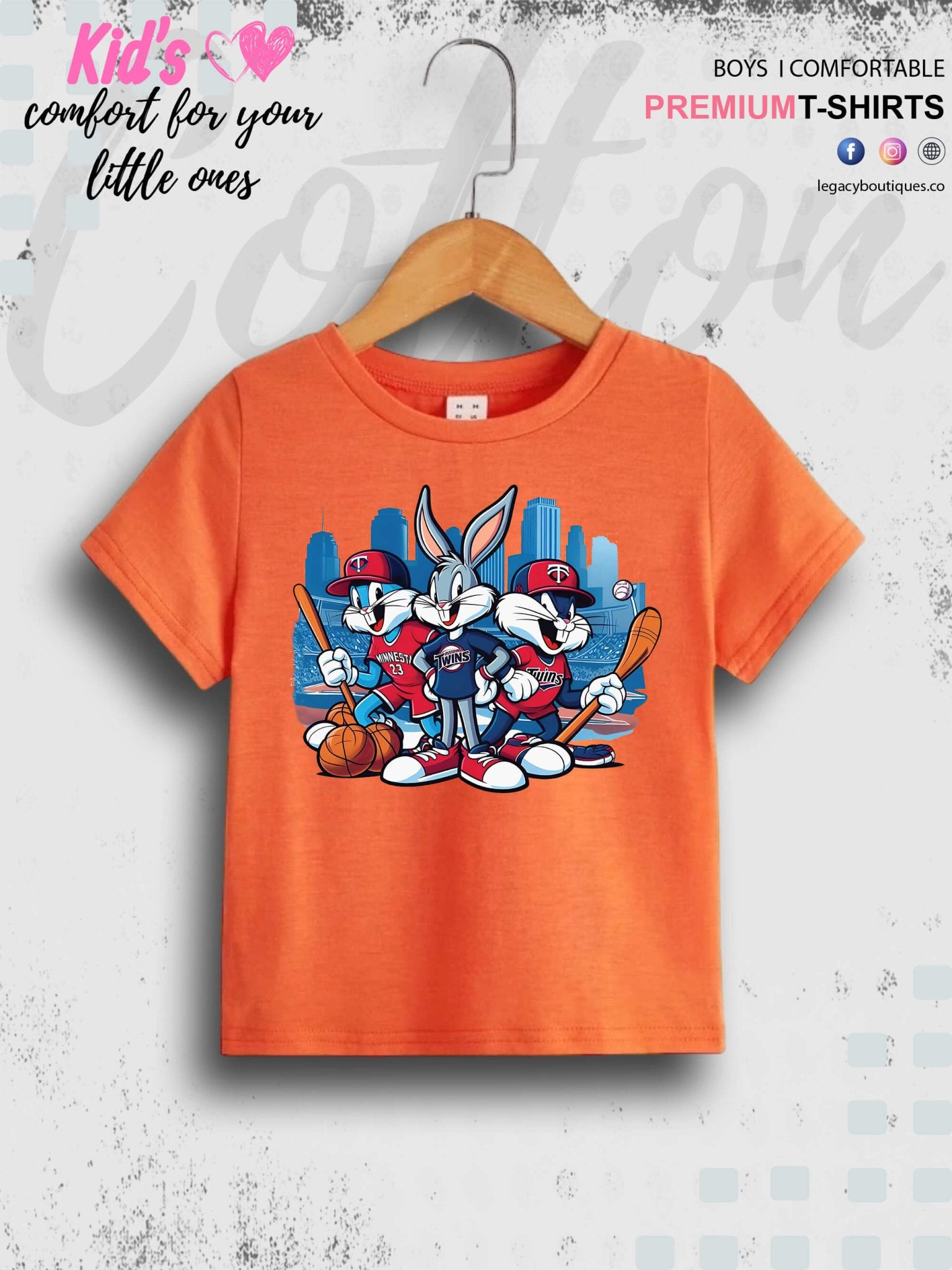 Looney Tunes Mini Bugs Bunny Cartoon Printed Casual T-Shirt For Baby Girls In Lowest Price Only In Dhaka Legacy Boutiques Legacy Boutiques