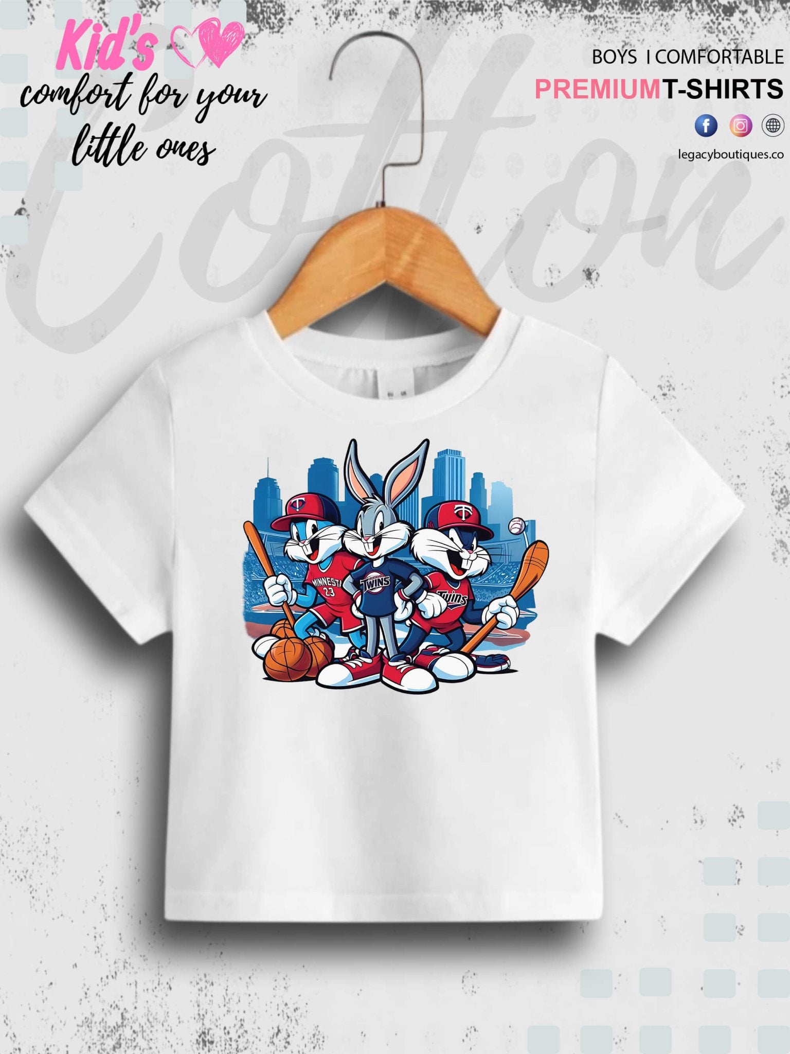 Looney Tunes Mini Bugs Bunny Cartoon Printed Casual T-Shirt For Baby Girls In Lowest Price Only In Dhaka Legacy Boutiques Legacy Boutiques