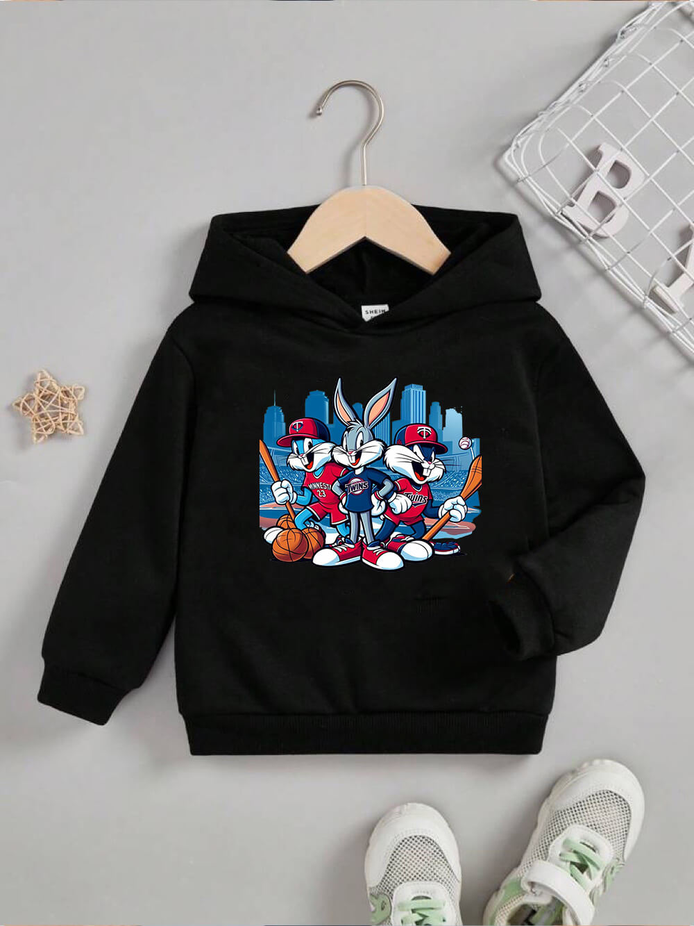 Looney Tunes Mini Bugs Bunny Cartoon Printed Kids Cute Cotton Hoodie Legacy Boutiques Bangladesh Legacy Boutiques Legacy Boutiques