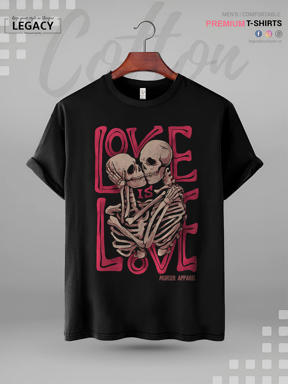 Love Is Love Graphic Print Men&