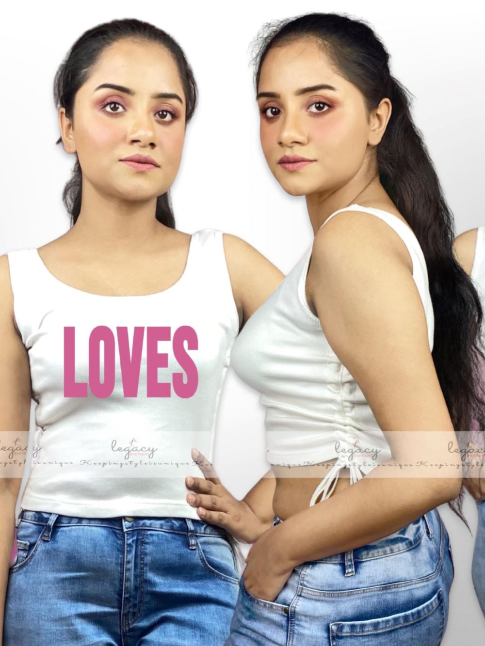 Loves Printed Summer & Winter White TankTop Legacy Boutiques Legacy Boutiques