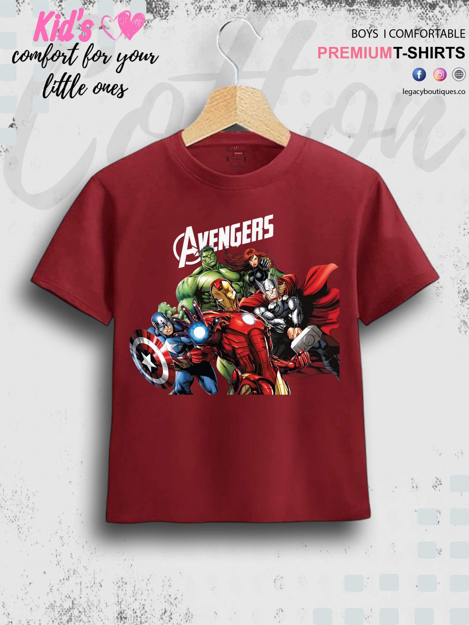 Marvel Avengers Kids Casual Baby Boys Summer Time T-Shirt In Lowest Price Only In BD Legacy Boutiques Legacy Boutiques
