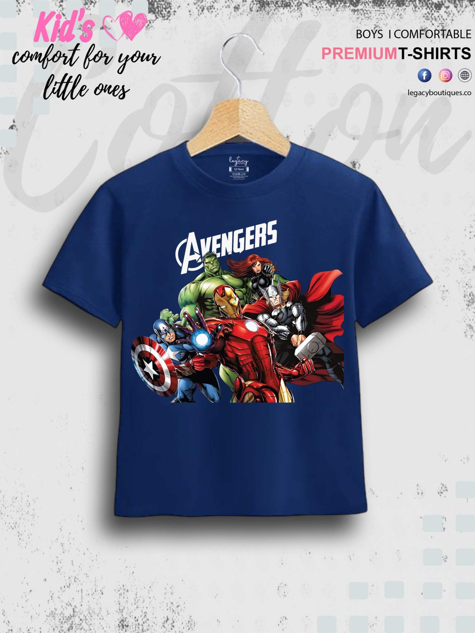 Marvel Avengers Kids Casual Baby Boys Summer Time T-Shirt In Lowest Price Only In BD Legacy Boutiques Legacy Boutiques
