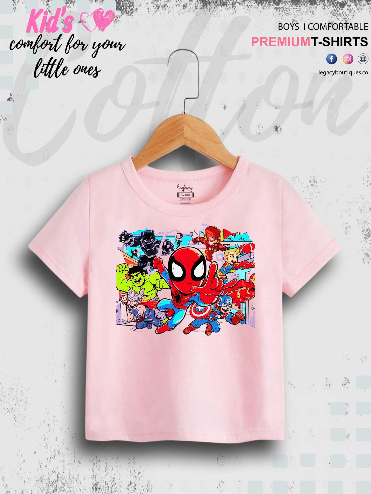 Marvel Team Characters Print Baby Boys High Quality T-Shirt In Lowest Price Only In Dhaka Legacy Boutiques Legacy Boutiques