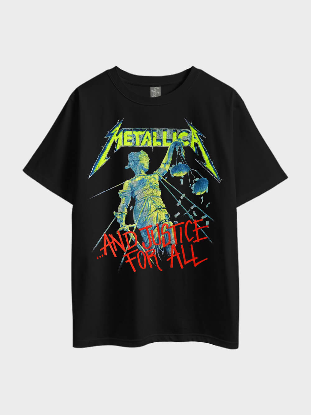 Metallica And Justice For All Heavy Metal Printed Oversized Men&