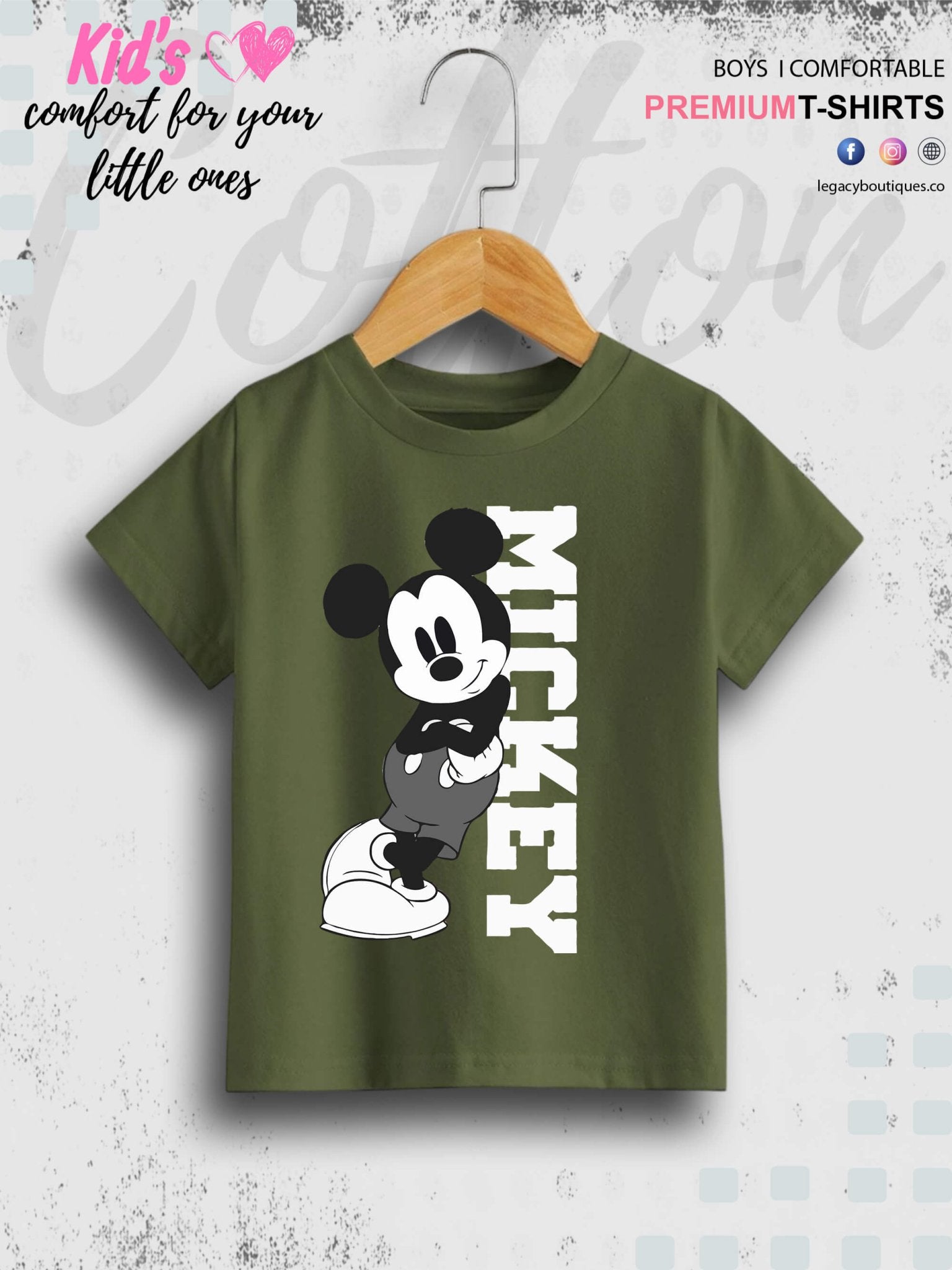 Mickey 1 To 11 Year Kids Boys Summer Time T-Shirt In Lowest Price Only In BD Legacy Boutiques Legacy Boutiques