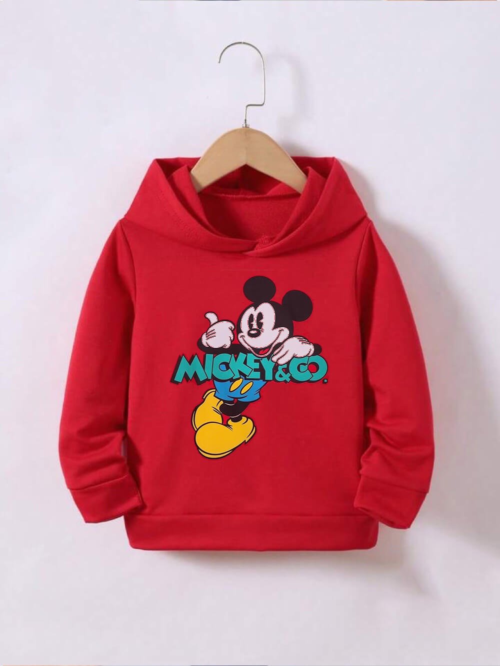 Mickey And Co Printed Baby Boys And Girls Cotton Hoodie in Chittagong Legacy Boutiques Legacy Boutiques