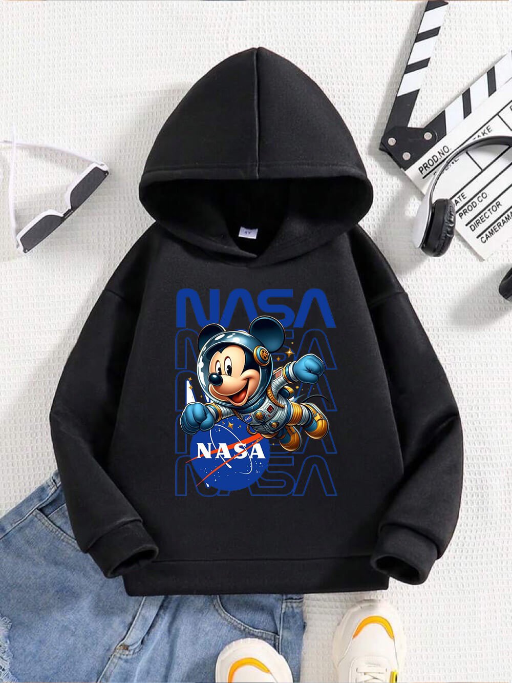 Mickey In Nasa Printed Cotton Hoodie For Baby Boy And Girl in BD Legacy Boutiques Legacy Boutiques