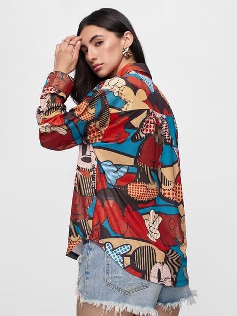 Mickey Mouse Pop Art Illustration Oversized Shirt Legacy Boutiques Legacy Boutiques