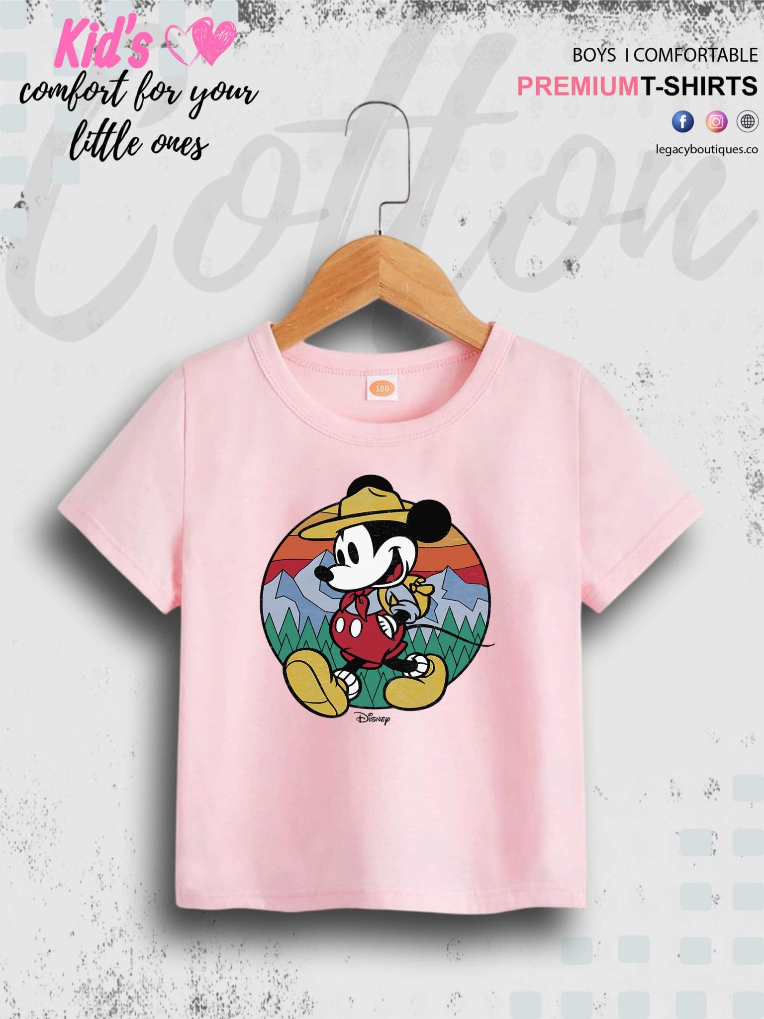 Mini Mickey Mouse Cartoon Printed Girls Kids T-Shirt In Lowest Price Only In BD Legacy Boutiques Legacy Boutiques