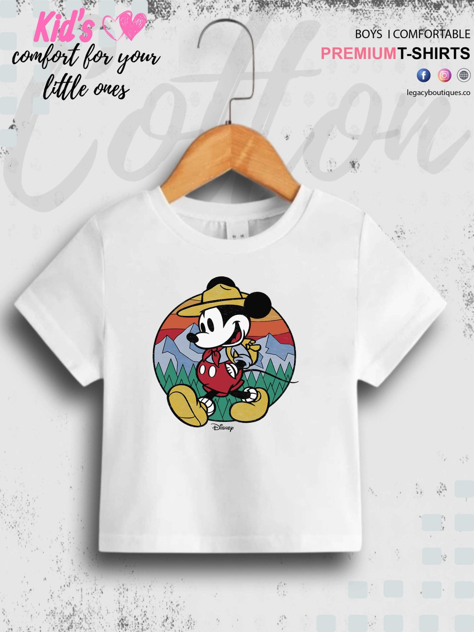 Mini Mickey Mouse Cartoon Printed Girls Kids T-Shirt In Lowest Price Only In BD Legacy Boutiques Legacy Boutiques