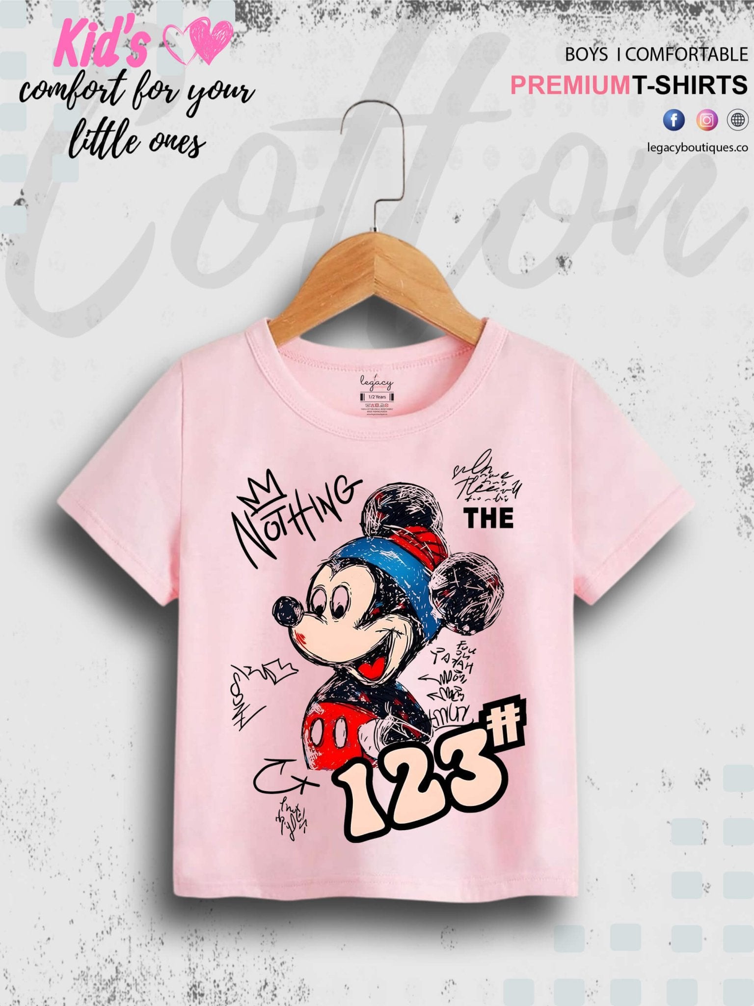 Mini Mickey Printed Kids Casual Baby Boys Summer Time T-Shirt In Lowest Price Only In BD Legacy Boutiques Legacy Boutiques
