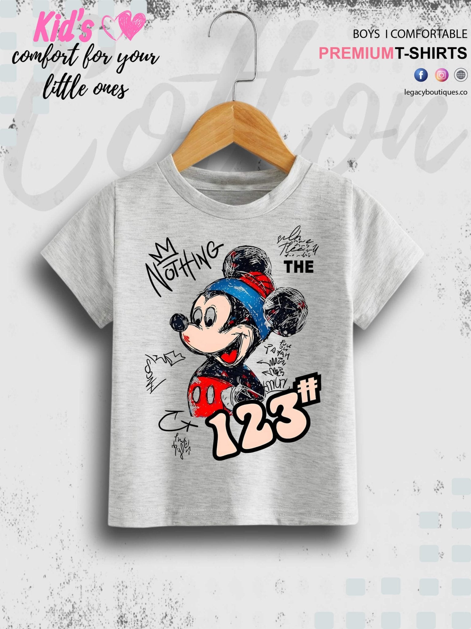 Mini Mickey Printed Kids Casual Baby Boys Summer Time T-Shirt In Lowest Price Only In BD Legacy Boutiques Legacy Boutiques