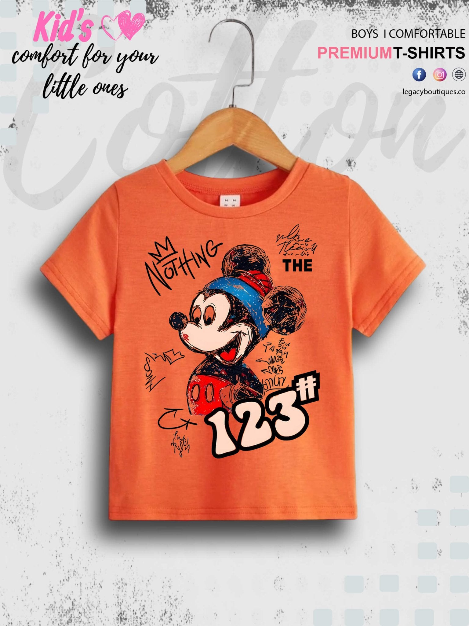 Mini Mickey Printed Kids Casual Baby Boys Summer Time T-Shirt In Lowest Price Only In BD Legacy Boutiques Legacy Boutiques