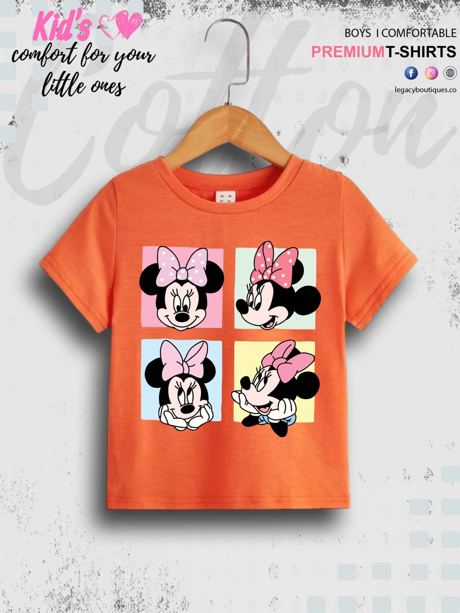 Minnie Mouse Printed Children Girls T-Shirt In Lowest Price Only In Dhaka Legacy Boutiques Legacy Boutiques