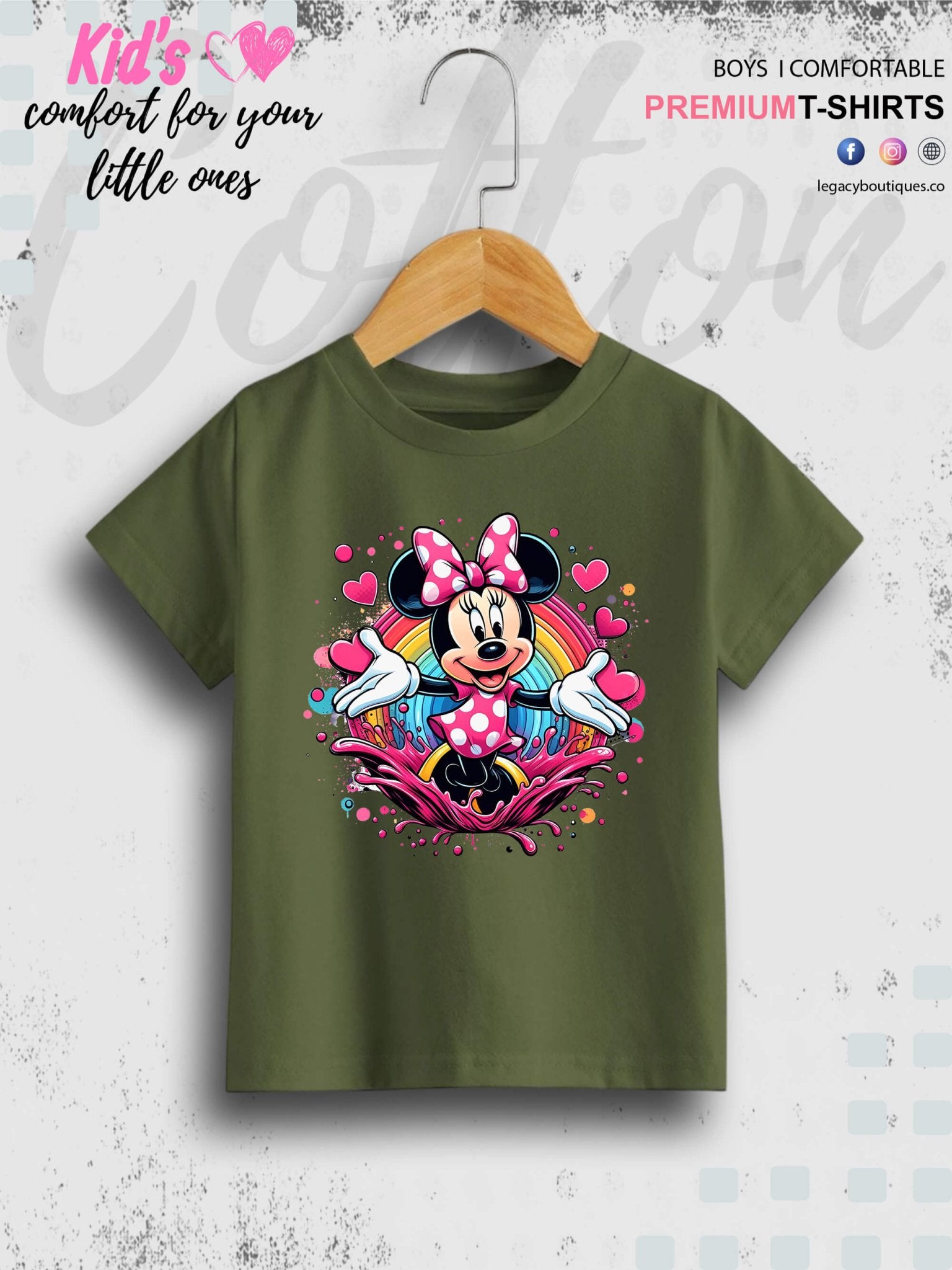 Minnie Mouse Printed Premium Quality T-Shirt For Baby Girls In Cheapest Price Only In BD Legacy Boutiques Legacy Boutiques