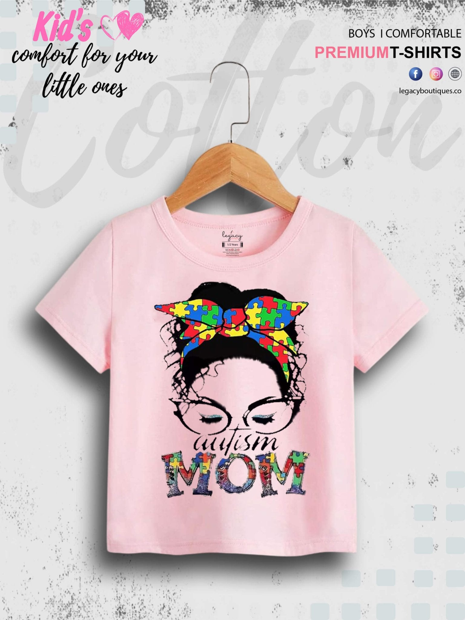 Mom Printed 1 To 11 Year Baby Girls Summer Time T-Shirt In Lowest Price Only In BD Legacy Boutiques Legacy Boutiques