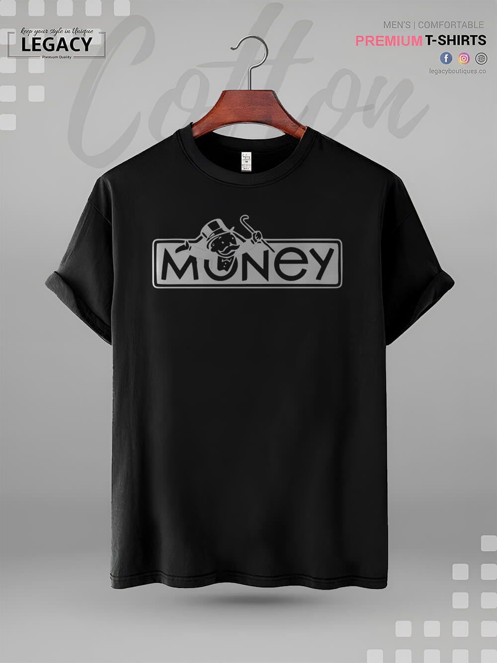 Money Print Good Quality Mens XXXL Tshirt In Lowest Price Only In BD Legacy Boutiques Legacy Boutiques