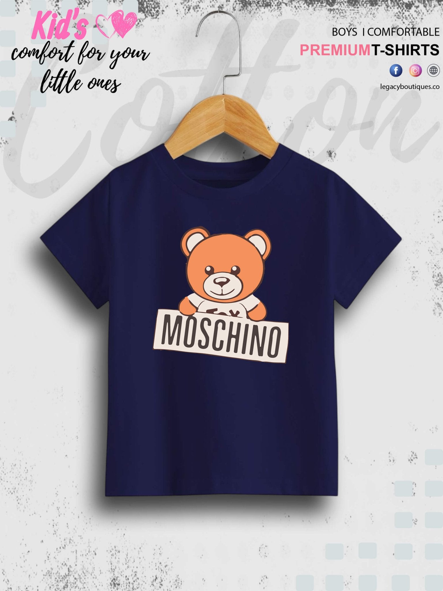 Moschino Kids Teddy Toy Print 1 To 11 Year Boys Summer Time T-Shirt In Cheapest Price Only In Chittagong Legacy Boutiques Legacy Boutiques