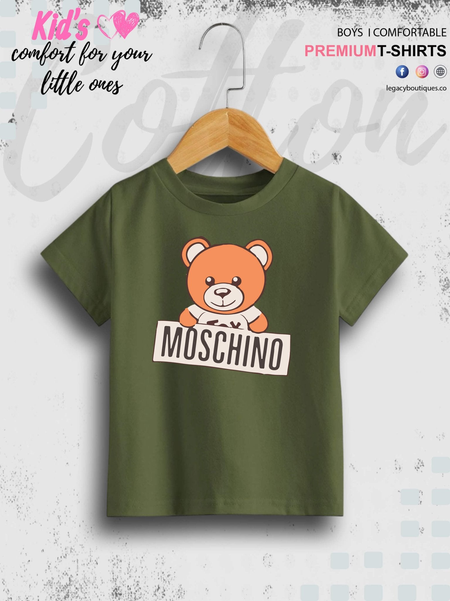 Moschino Kids Teddy Toy Print 1 To 11 Year Boys Summer Time T-Shirt In Cheapest Price Only In Chittagong Legacy Boutiques Legacy Boutiques