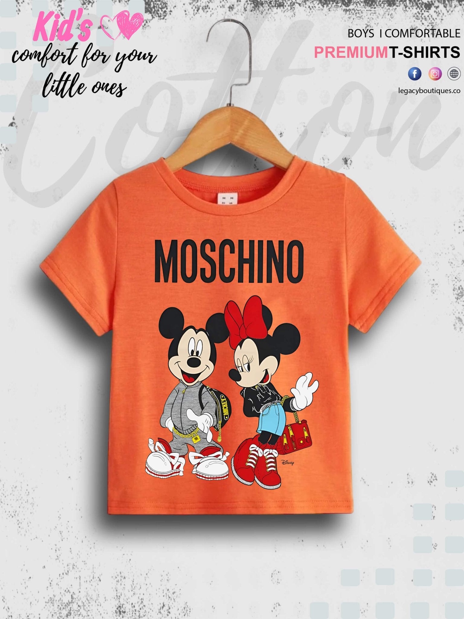 Moschino Mickey Minnie Printed T-Shirt For Toddler Girls In Lowest Price Only In Dhaka Legacy Boutiques Legacy Boutiques